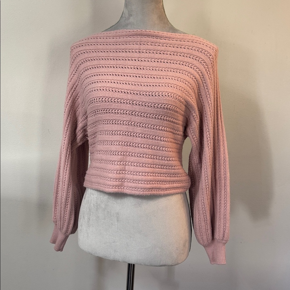 Active USA cropped knitted White Sweater S